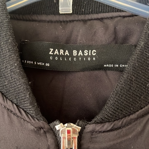 Zara Basic Collection Crop Bomber jacket Size S - Picture 4 of 12